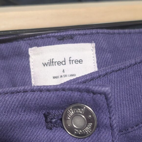 Aritzia Wilfred Free | Twostep High-rise Flared Pants In Deep Violet - Picture 10 of 13